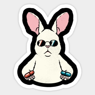 Follow The White Rabbit Pocket by Tobe Fonseca Sticker